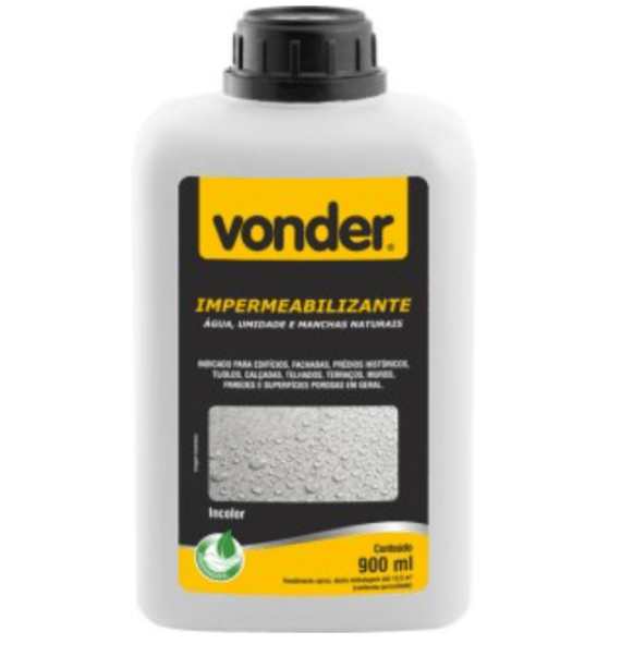 VONDER - A marca aposta em produtos como o Impermeabilizante Água, Umidade e Manchas Naturais com fórmulas sem solventes de petróleo ou silicone e à base de água. É permeável ao ar e vapor de água e totalmente invisível após a secagem, não alterando a aparência ou cor dos materiais.