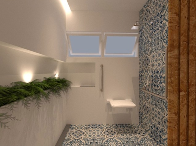 1º lugar categoria Design de Interiores - Banheiro Home Care por Natalia Lacerda Prado 1º lugar categoria Design de Interiores - Banheiro Home Care por Natalia Lacerda Prado