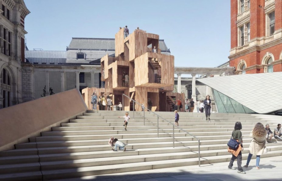 Instalação do Victoria and Albert Museum - South Kensington. Todos os anos o museu faz uma instalação com alguns dos maiores nomes do mercado. Neste, Henrik Vibskov, Pentagram, Michael Anastassiades, Arvo Pärt e Beatie Wolfe.