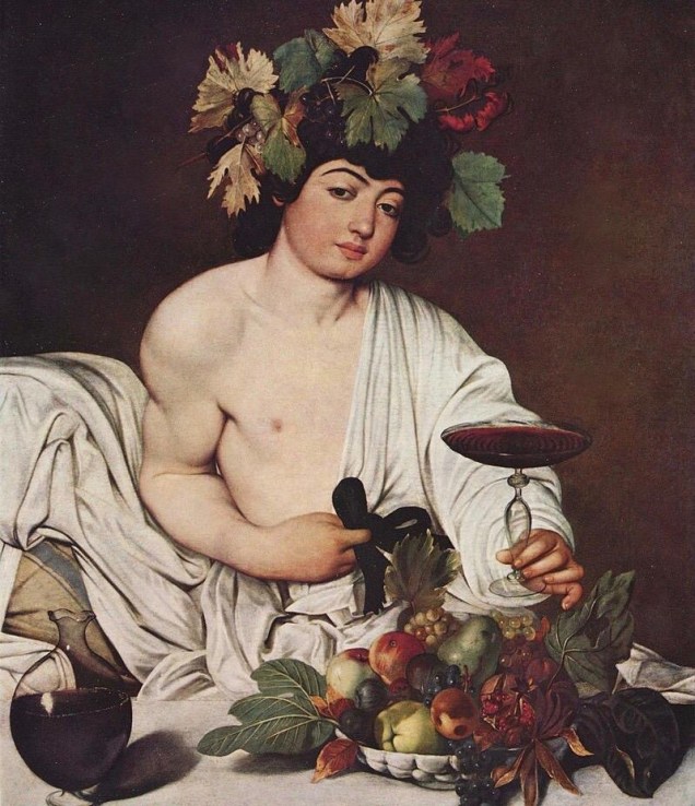 Baco de Caravaggio - galeria de Uffizi - Florença. Baco de Caravaggio - galeria de Uffizi - Florença.