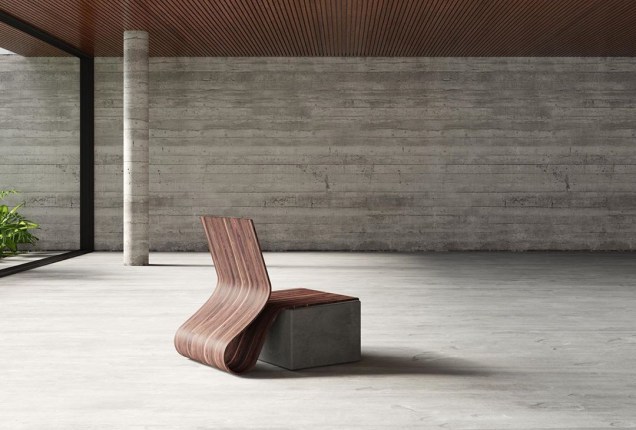 Cadeira FLW 1 - Fluid Wood de Ronald Sasson para La Galleria Paola Colombari. Cadeira FLW 1 - Fluid Wood de Ronald Sasson para La Galleria Paola Colombari.