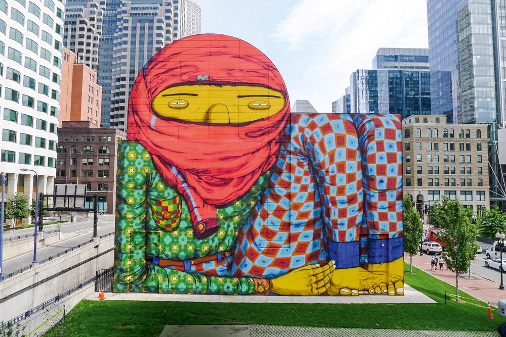 Encapuzado em Boston_Os gemeos_pinacoteca_
