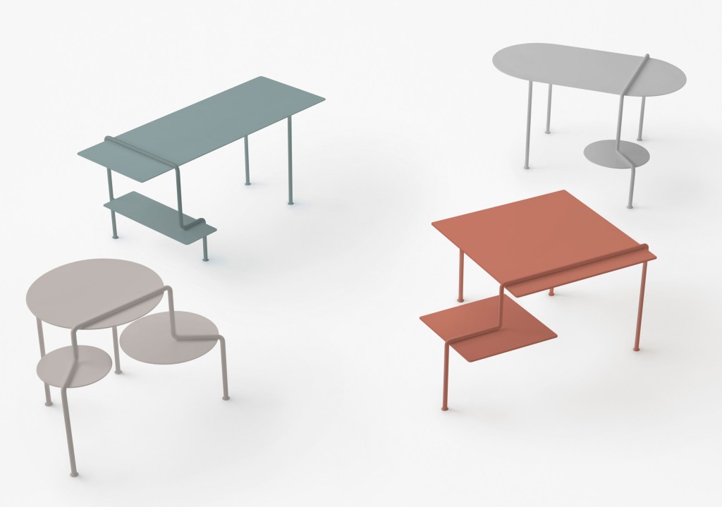 Nendo Design 10 mesa em cascata por Nendo Design