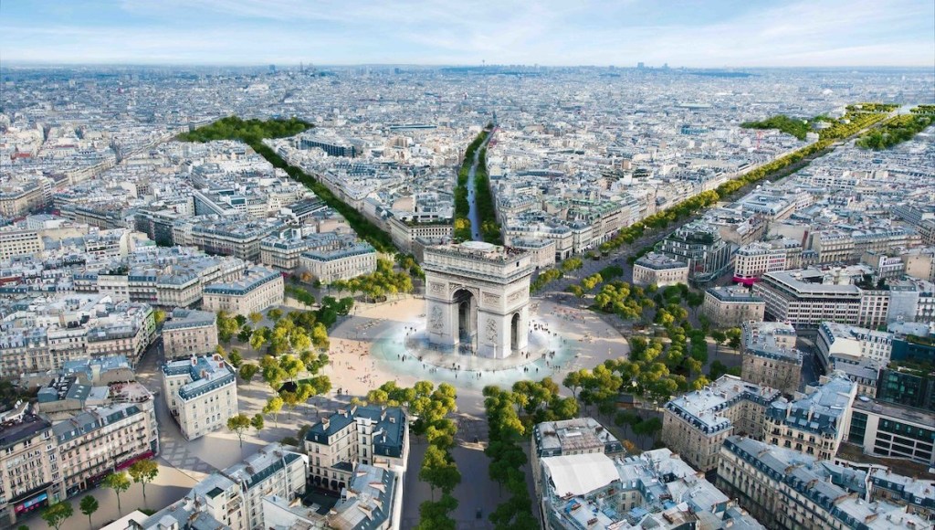 Ilustração do futuro projeto de jardim urbano linear em Paris.