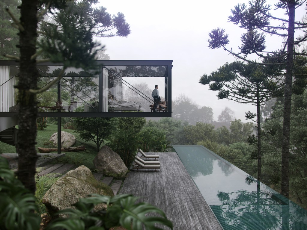Render da Fog House criado pelo Studio Vir
