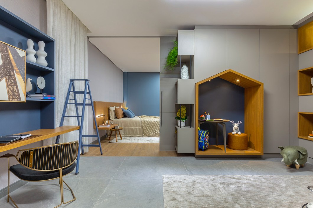 Fernanda Gemus - Quarto Be Blue - CASACOR Goiás. O projeto foi pensado para para um casal moderno com um filho autista. O espaço traz elementos para trabalhar os quatro sentidos e foi adaptado às necessidades da criança, desenvolvido junto de duas profissionais especializadas no transtorno. Fernanda Gemus - Quarto Be Blue - CASACOR Goiás. O projeto foi pensado para para um casal moderno com um filho autista. O espaço traz elementos para trabalhar os quatro sentidos e foi adaptado às necessidades da criança, desenvolvido junto de duas profissionais especializadas no transtorno.