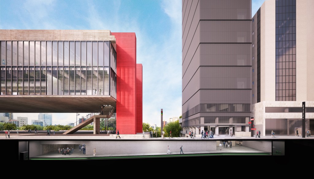MASP EXPANSÃO_CONEXÃO SUBTERRANEA_003®METRO ARQUITETOS masp; projeto; metro arquitetos; são paulo; museu de arte; arquitetura;