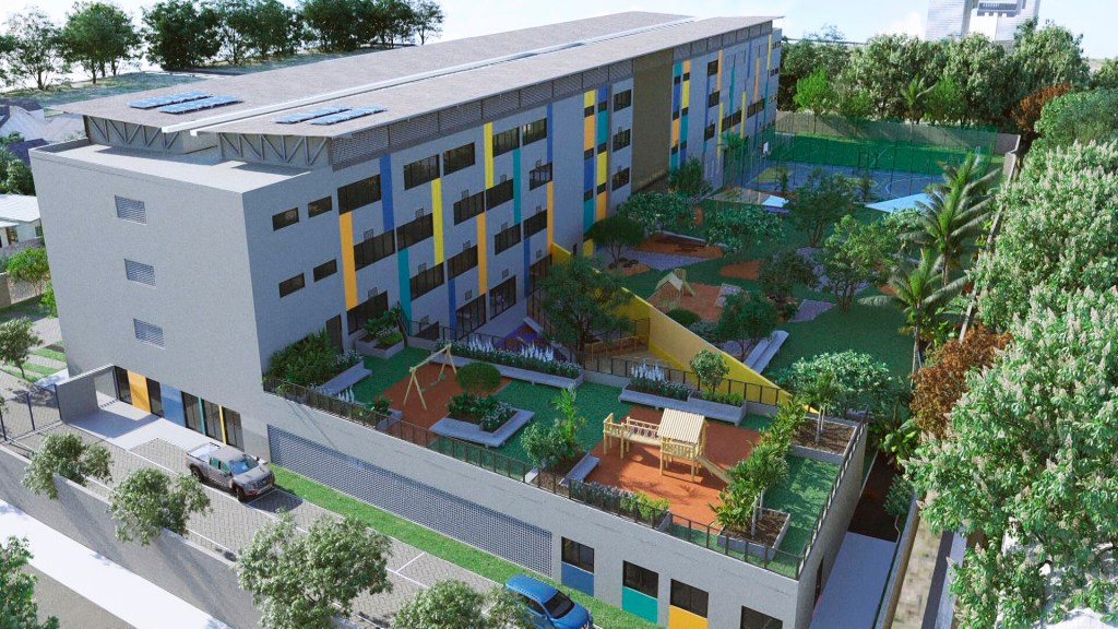 amb_fachada_nova_v2_Moment campus escolar sustentável; miguel pinto guimarães; sustentabilidade; arquitetura bioclimática;