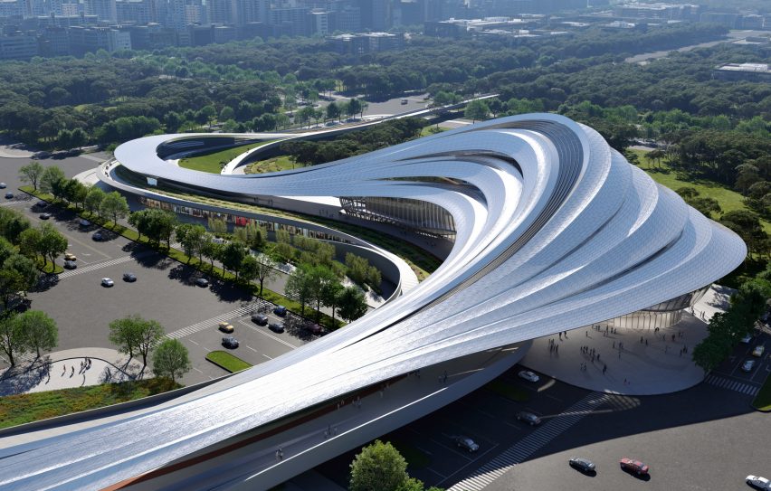 O <a href="https://gutenberg.casacor.abril.com.br/arquitetura/zaha-hadid-assina-projeto-de-centro-cultural-na-china/">Jinghe New City Culture & Art Center</a> em Xi’an, na China.