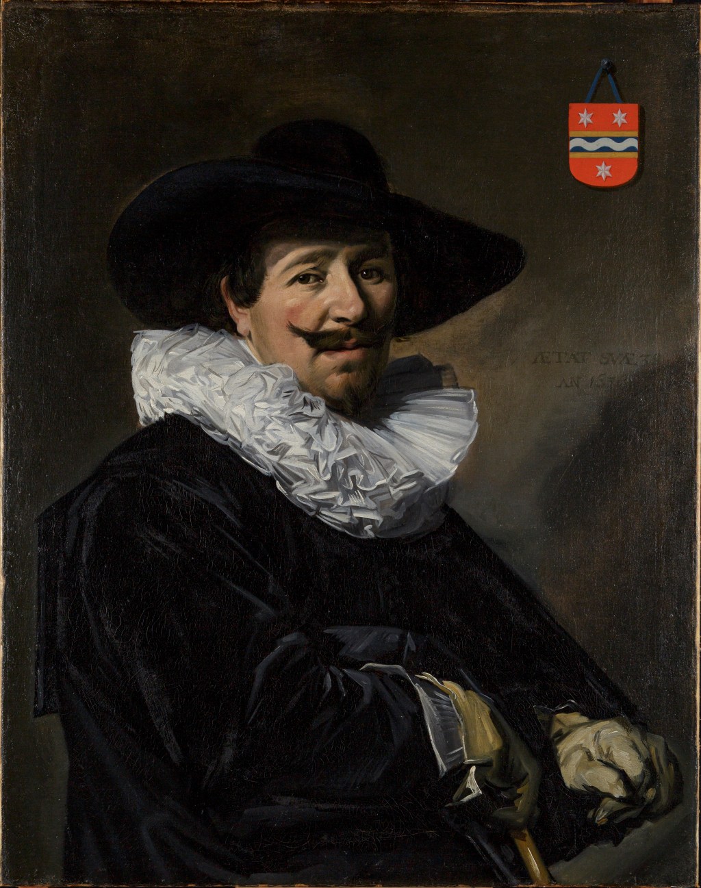 Frans-Hals-O-Capitao-Andries-van-Hoorn-MASP-VIS-Elizabeth-Kajiya-Pedro-Campos–7315 (1) Brasão do lado direito na obra O Capitão Andries