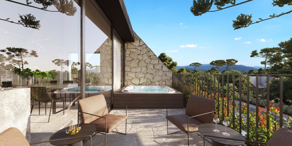 VARANDA COBERTURA Primeiro residencial de luxo em Gramado tem assinatura de Jader Almeida